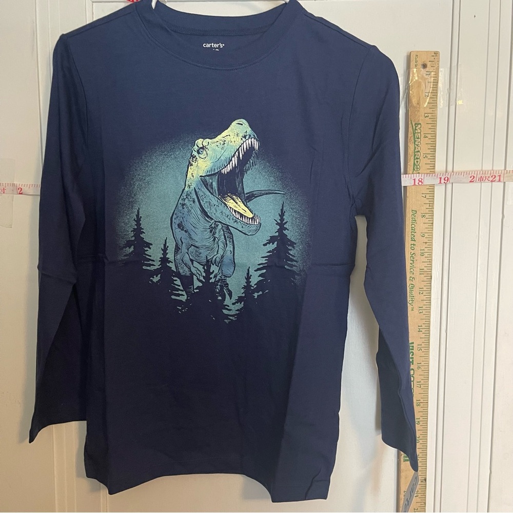 Carter's Navy Blue Dinosaur Kids Shirt. Large